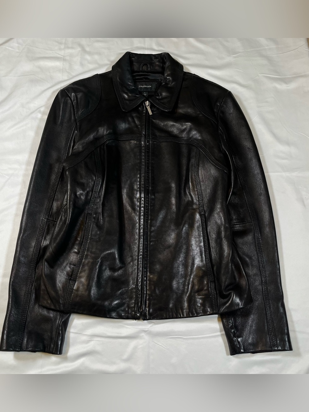 ColeBrook & Co. Outerwear Black 100% Leather Women's Jacket L